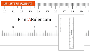 download plain ruler for Letter size paper