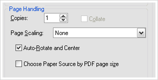 Printing a PDF with Adobe Reader